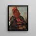 WahRoNeSah-maleri, tribalhøvdingen - George Catlin — indrammet kunstværk på væggen