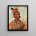 Washkamonya Fast Dancer i Guerrier - George Catlin — indrammet kunstværk på væggen