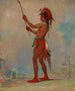 WeChshTaDoTa Red Man, en distingueret boldspiller - George Catlin — visning af kunstværket