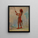 WeChshTaDoTa Red Man, en distingueret boldspiller - George Catlin — indrammet kunstværk på væggen