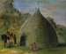 Lodge de Wichita couvert de prairie - George Catlin — visning af kunstværket