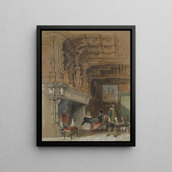 George Cattermole - An old English mansion in the days of hawking.webp