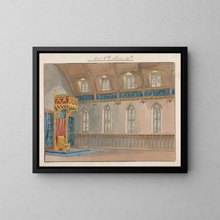 George Cressal Ellis - Design for Setting of Charles Keans Richard II at the Princesss Theatre on March 12 1857 Act 5 Scene 4.webp