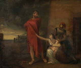 George Dawe - Andromache imploring Ulysses to spare the life of her son.webp