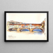 Ponte Vecchio, Firenze - George Elbert Burr — indrammet kunstværk på væggen