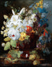 Naturtro stilleben med blomster - George Frederik Ziesel — visning af kunstværket