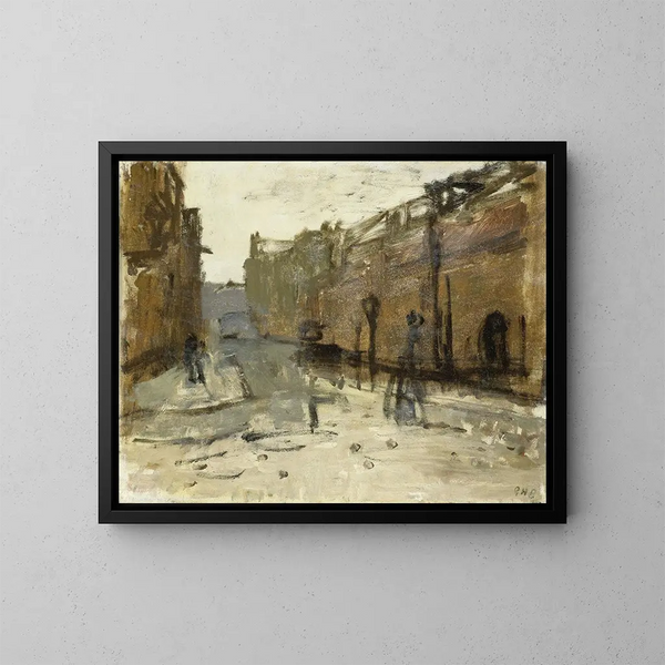 La voie à Rotterdam - George Hendrik Breitner — indrammet kunstværk på væggen