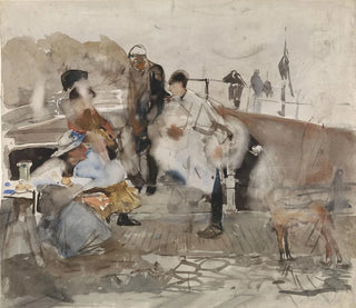 George Hendrik Breitner - Gezelschap op een boot.webp