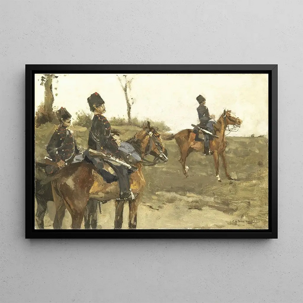 Hussards - George Hendrik Breitner — indrammet kunstværk på væggen
