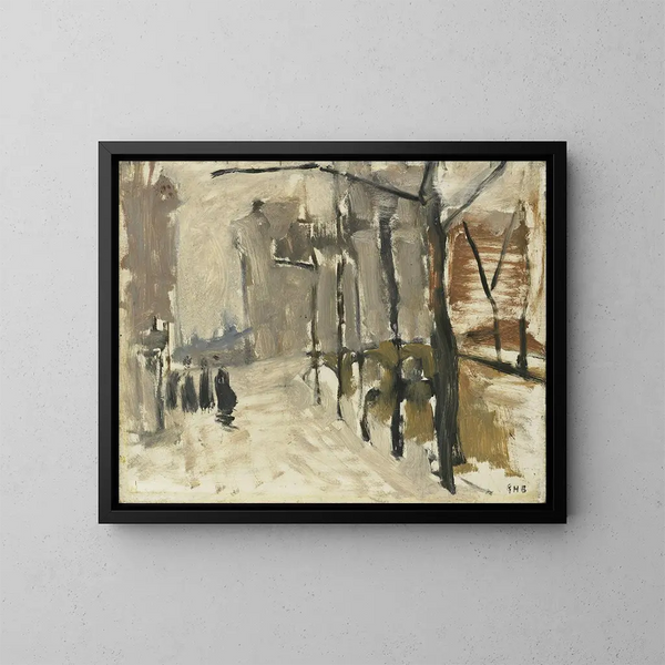 Vue à La Haye - George Hendrik Breitner — indrammet kunstværk på væggen