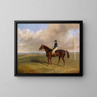 George Henry Laporte - A racehorse with jockey up.webp