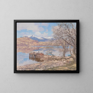 Loch Awe ved Portsonachan - George Houston — indrammet kunstværk på væggen