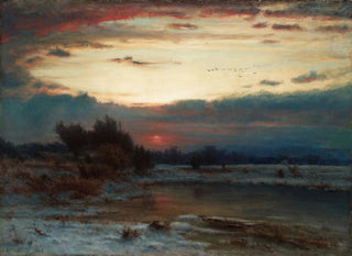 Et vinterhimmel - George Inness — visning af kunstværket