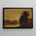 efterårssletter - George Inness — indrammet kunstværk på væggen