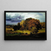 efterårsegetræer - George Inness — indrammet kunstværk på væggen