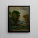 Vaches au bord d'un ruisseau - George Inness — indrammet kunstværk på væggen