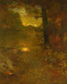 Landskab ved solnedgang: Dagens afslutning - George Inness — visning af kunstværket