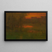 Landskab ved solnedgang - George Inness — indrammet kunstværk på væggen