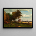 Landskabsmaleri med kvæg - George Inness — indrammet kunstværk på væggen