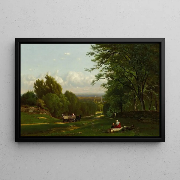 nær Leeds, New York - George Inness — indrammet kunstværk på væggen