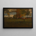 Nær landsbyen i oktober - George Inness — indrammet kunstværk på væggen