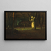 Solnedgang i skoven - George Inness — indrammet kunstværk på væggen