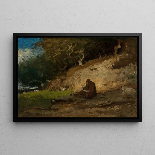 L'Ermite - George Inness — indrammet kunstværk på væggen
