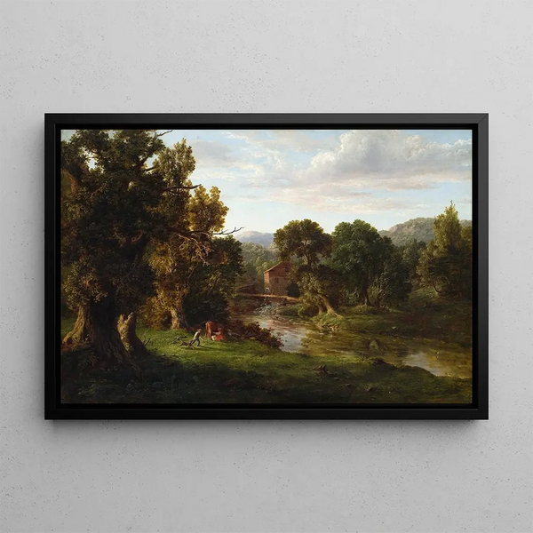 Le vieux moulin - George Inness — indrammet kunstværk på væggen