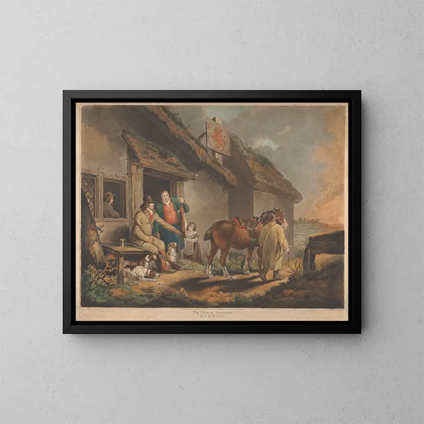 La première soirée de septembre - George Morland — indrammet kunstværk på væggen