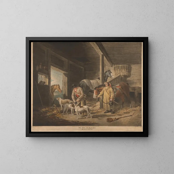 Le premier matin de septembre - George Morland — indrammet kunstværk på væggen