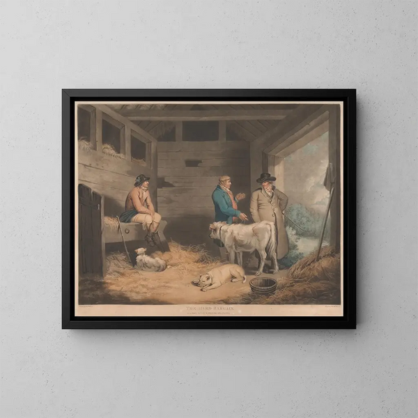 Le Marché difficile - George Morland — indrammet kunstværk på væggen