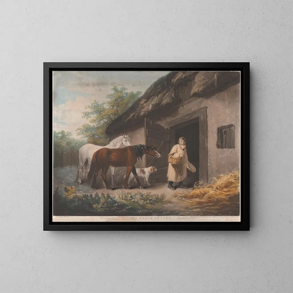 Le Nourrisseur de chevaux - George Morland — indrammet kunstværk på væggen