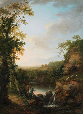 George Mullins - River Landscape with Fisherman.webp