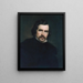 Portrait af kunstneren - George Peter Alexander Healy — indrammet kunstværk på væggen