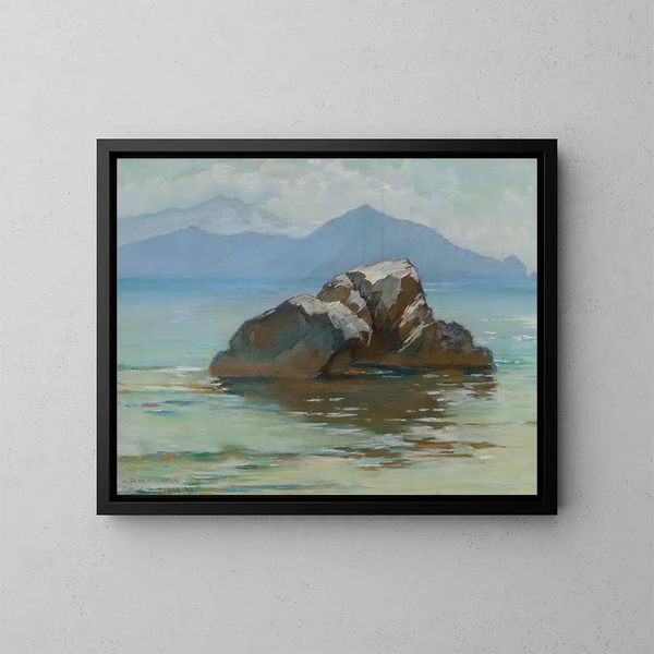 La péninsule de Sorrente depuis Capri - George Randolph Barse — indrammet kunstværk på væggen