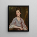 Portrait af Mlle Joan Knatchbull - George Romney — indrammet kunstværk på væggen