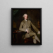 Portræt af en herre siddende, sandsynligvis William Suddel de Lancaster - George Romney — indrammet kunstværk på væggen