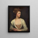 Portrait af en kvinde, der siges at være Emily Bertie Pott - George Romney — indrammet kunstværk på væggen