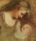 Croquis af en mor og hendes barn - George Romney — visning af kunstværket