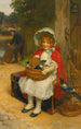 Ventetid ved båden - George Sheridan Knowles — visning af kunstværket