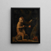 En abe - George Stubbs — indrammet kunstværk på væggen