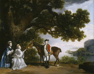 Kaptein Samuel Sharpe Pocklington med sin kone Pleasance og måske sin søster Frances - George Stubbs — visning af kunstværket