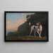 Foxhound - George Stubbs — indrammet kunstværk på væggen