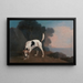 Foxhound på sporet - George Stubbs — indrammet kunstværk på væggen