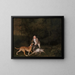 "Le garde-chasse de l'earl de Clarendon med en døende hjort og en hund" - George Stubbs — indrammet kunstværk på væggen