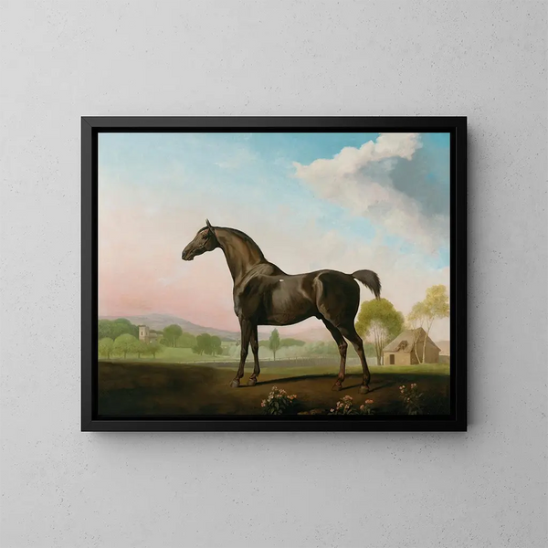 William de Grosvenor-maleri i et landskab - George Stubbs — indrammet kunstværk på væggen