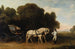 Phaéton med et par cremefarvede ponyer og en stalddreng - George Stubbs — visning af kunstværket
