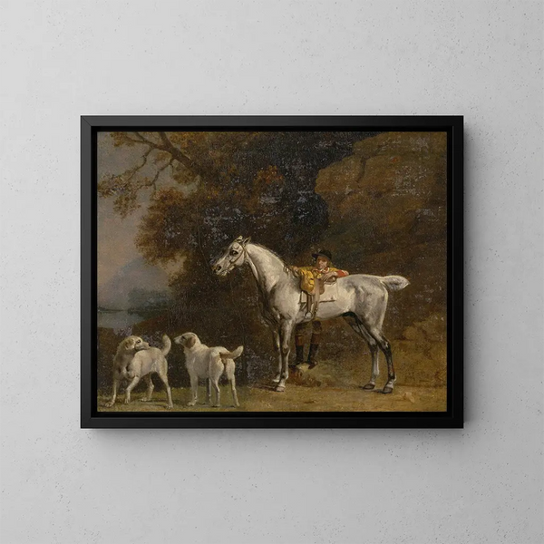 Études pour ou d'après le troisième duc de Richmond avec la chasse de Charleton - George Stubbs — indrammet kunstværk på væggen