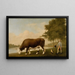 Le Bœuf du Lincolnshire - George Stubbs — indrammet kunstværk på væggen