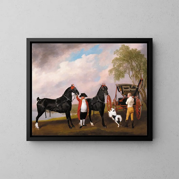 Prins af Wales' phaeton - George Stubbs — indrammet kunstværk på væggen